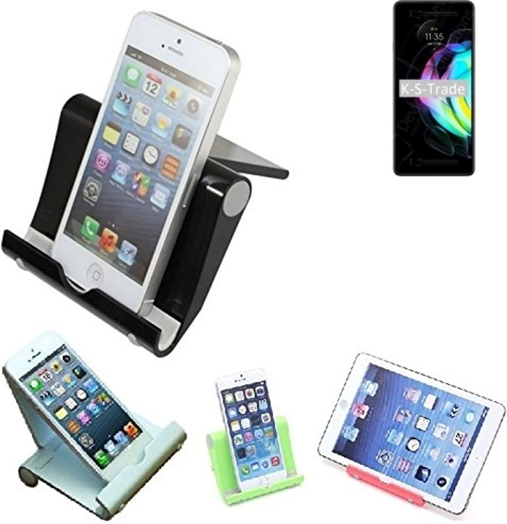 K-S-Trade Handy-Ständer kompatibel mit Motorola Edge 20 faltbarer Tischständer Smartphone Tablet Halterung Reise