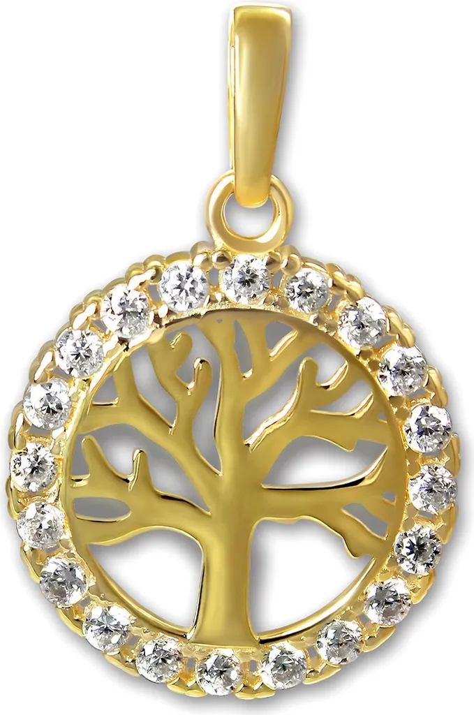 Pendentif Arbre de Vie en Or Véritable 333 Anti-Allergie pour Femme Or