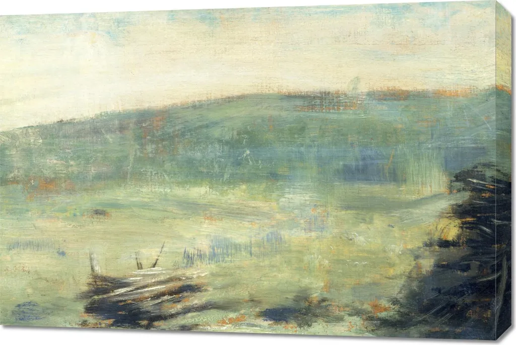 Tela Seurat Paesaggio a Saint-Ouen 90x60 - Arte Vintage per Casa