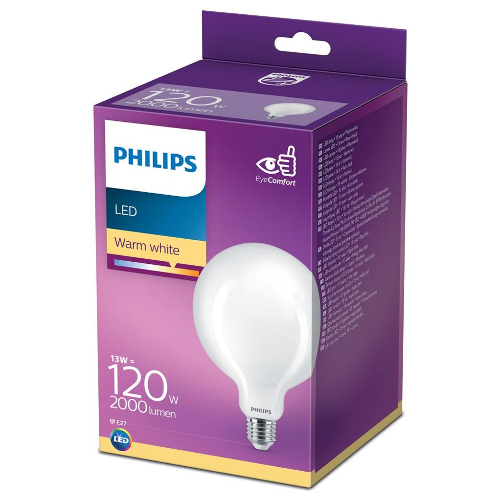 Philips Glühbirne E14 LED Leuchtmittel 2700K warmweiß 6W = 40W DIMMBAR Kugel LED 