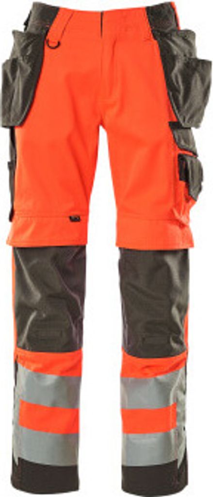 Mascot Hose mit Hängetaschen Safe Supreme 15531, Farbe:hi-vis rot/dunkelanthrazit, Größe:C54-kurz
