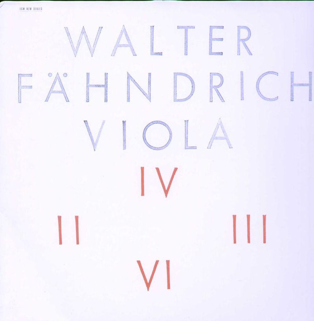 Walter Fähndrich: Viola - Walter Fähndrich - ECM - (LP / V)