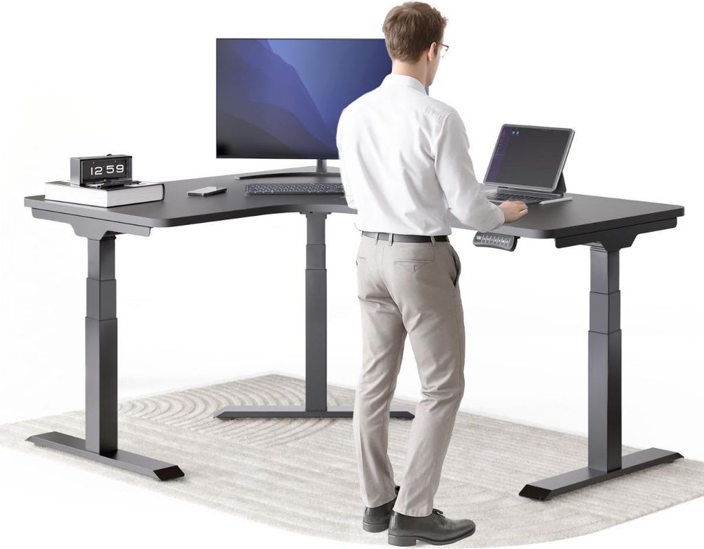 DESKSPACE CORNER Schreibtisch, Elektrisch höhenverstellbar, Produktbild 