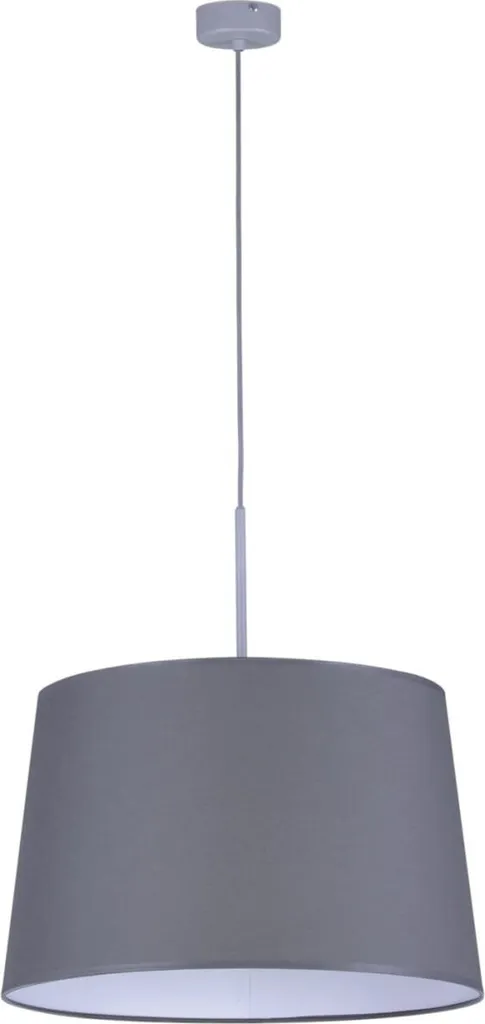 Lustre suspension en tissu gris Remi - Luminaire design 45 cm de large