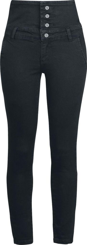 RED by EMP Damen schwarze High-Heels aus Jeans-Stoff W27L32