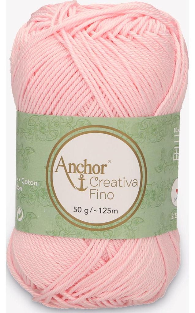Anchor Creativa Fino – Baumwollgarn 100 % für Häkeln & Stricken (color 00048)