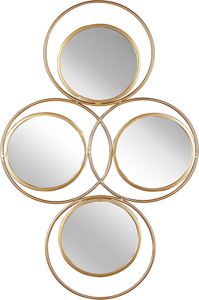 BELIANI Wandspiegel Messing 4-teilig 50 x 80 cm Metall Retro Modern Flur Badezimmer