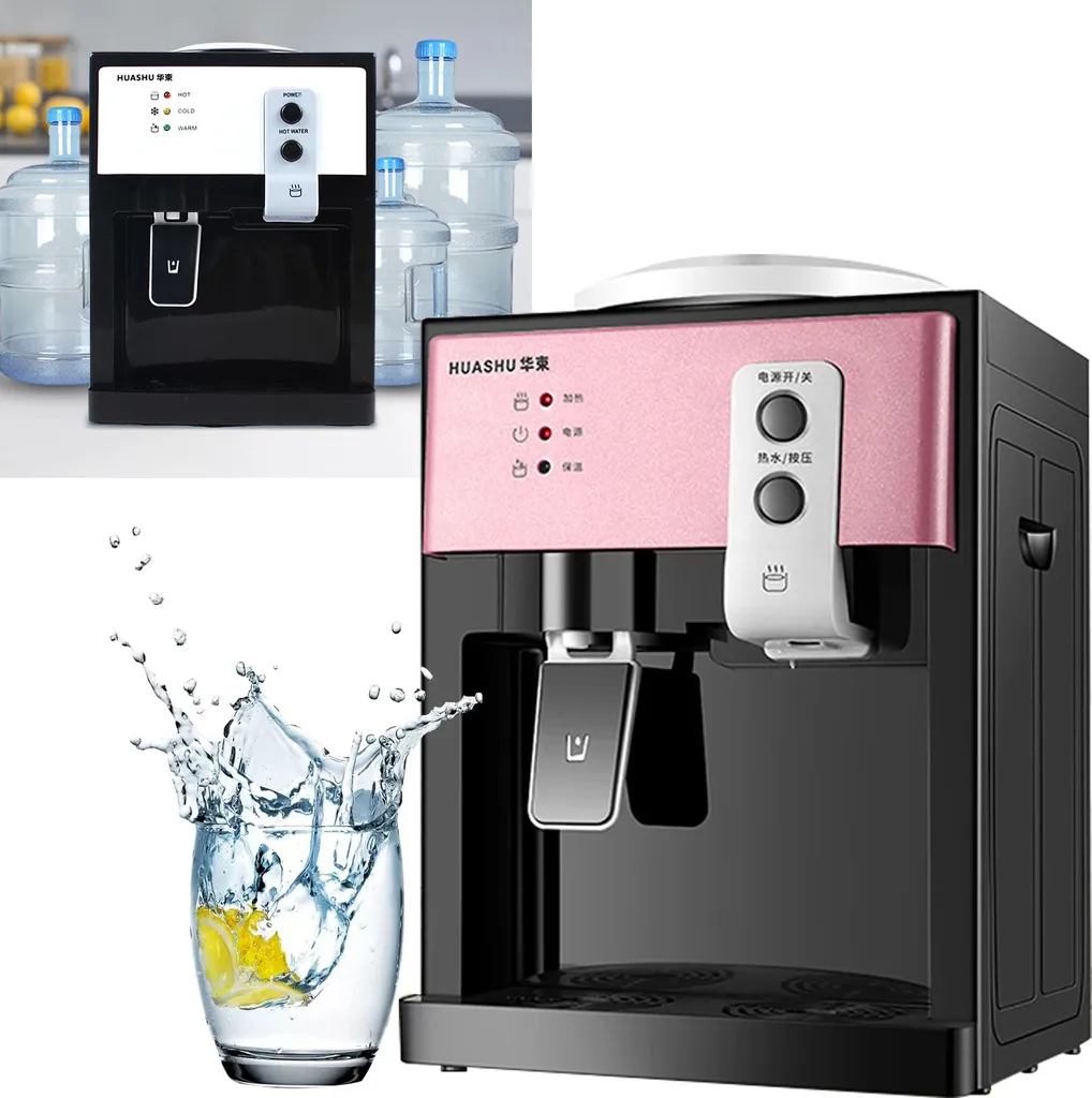 Fontaine à eau pour bureau et maison - Chauffe-eau 550W coloris rose