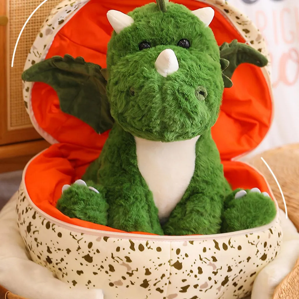 Cadeau enfant : peluche œuf de dinosaure décorative et moelleuse