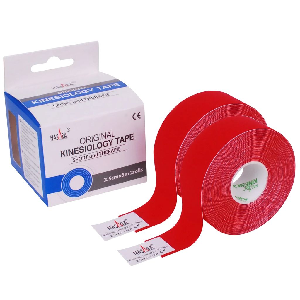 NASARA Kinesiologie-Tape | 2,5cm x 5m (2 Rollen) Produktbild 