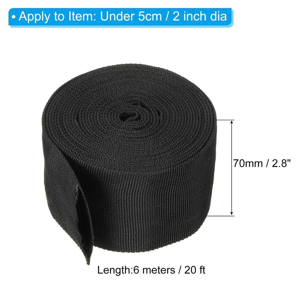 2.8" 20FT Schutzschlauch Manschette mit Schnappverschluss Polyester Faserkabel Abdeckung Schutzhš¹lle fš¹r Schwei?en Schwei?brenner Hydraulisch...