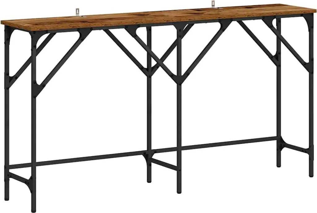 vidaXL Tavolo Consolle Legno Vecchio 140x29x75 cm - Arredo Ingresso Rustico