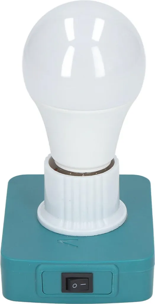 Ampoule LED portable E27 antidérapante blanche pour batterie Li-ion 18V