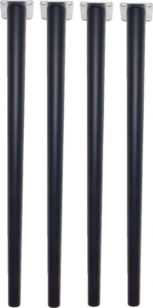 Schwarze Tischbeine aus Buchenholz 74 cm mit Montagezubehör Produktbild 