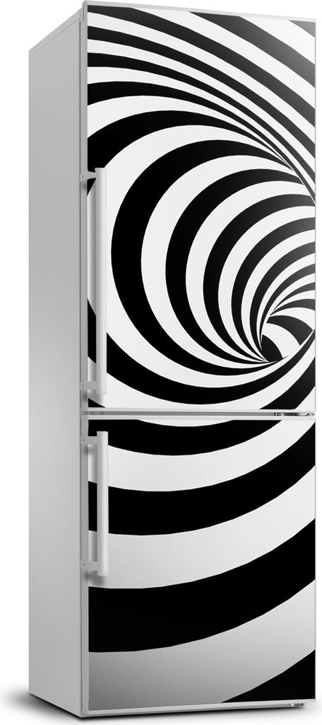 Tulup Kühlschrankdekoration - 70x190 cm - Aufkleber auf dem Kühlschrank - Spiralstreifen