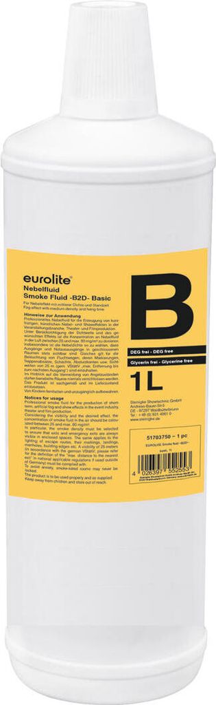 EUROLITE SMOKEFLUID -B2D- Basic, 1l mlhové kapaliny Obrázek produktu 