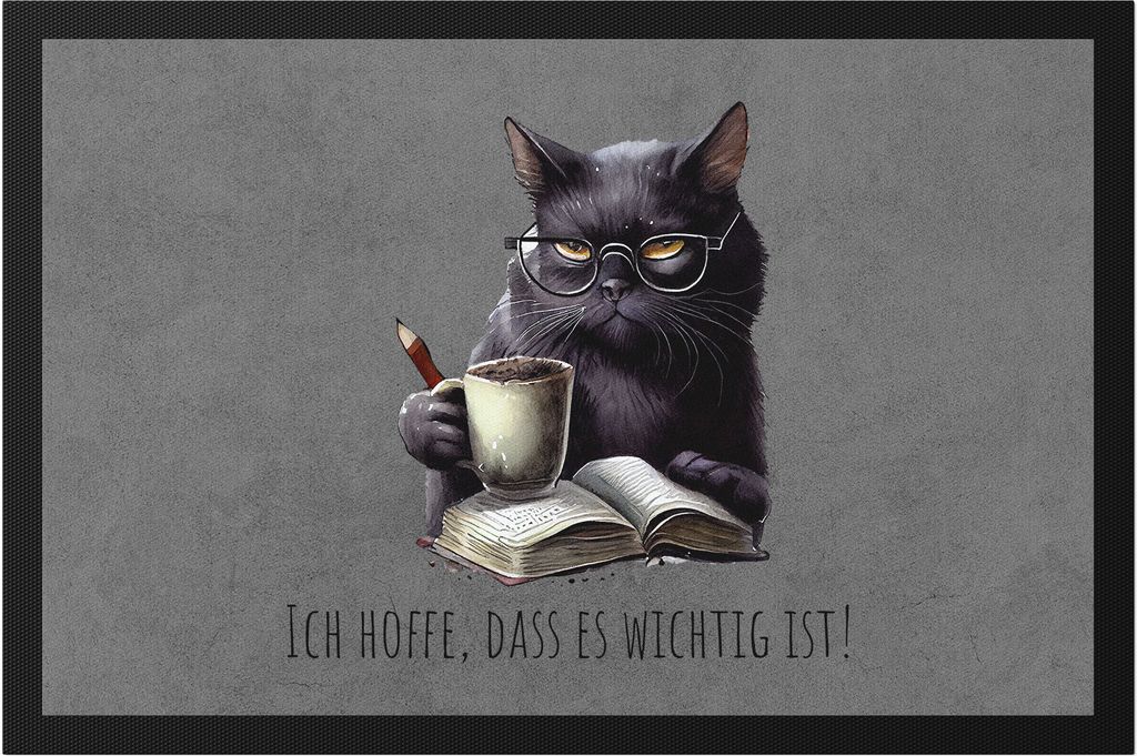 Ich hoffe es ist wichtig Fußmatte Katze Büro Genervt Katzenbesitzer Kaffee Chef Witzig Humor