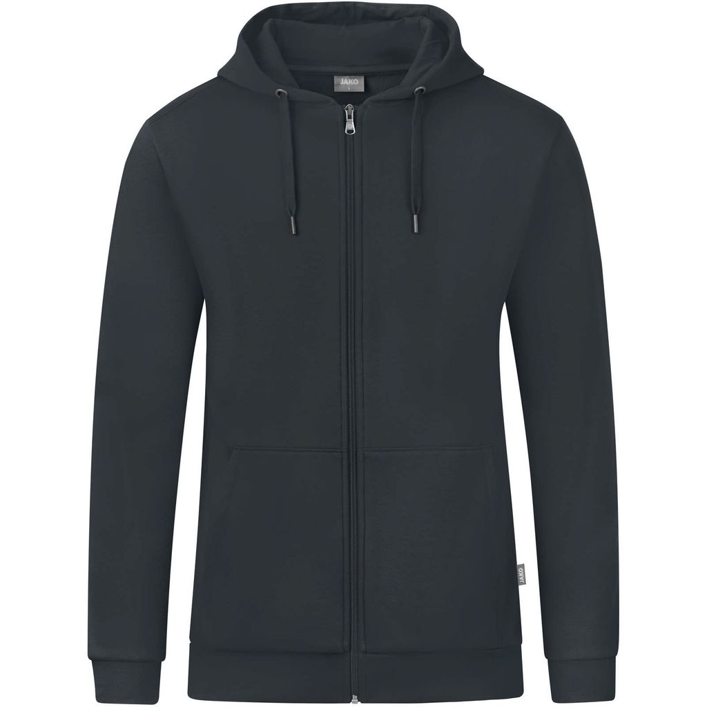 JAKO Unisex Kapuzenjacke Organic, Farbe:anthrazit, Größe:S