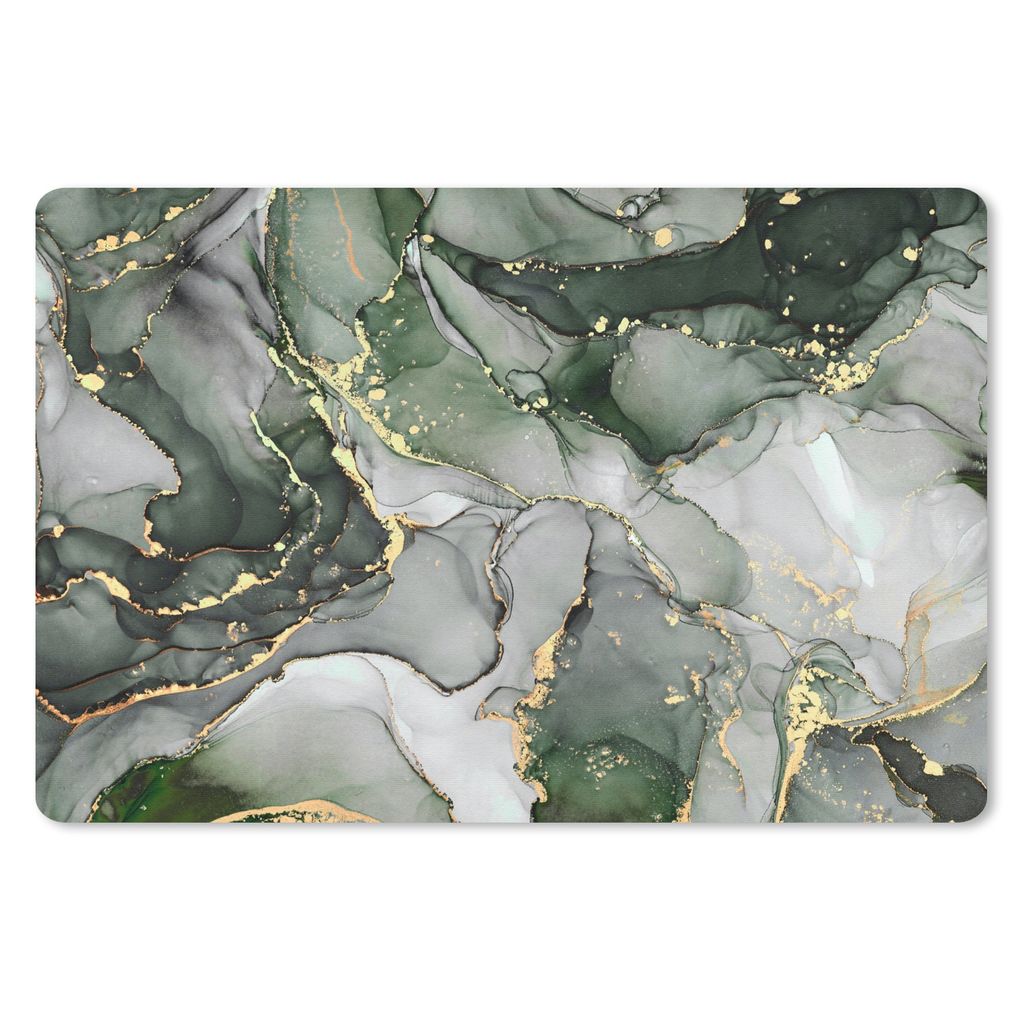 MuchoWow Schreibtischunterlage Luxus - Marmor - Grün 60x40 cm - XXL Mauspad - Großes Mauspad
