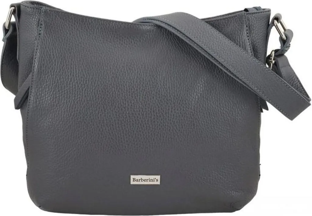 Sac shopping en cuir souple noir rigide avec fermeture éclair - 2