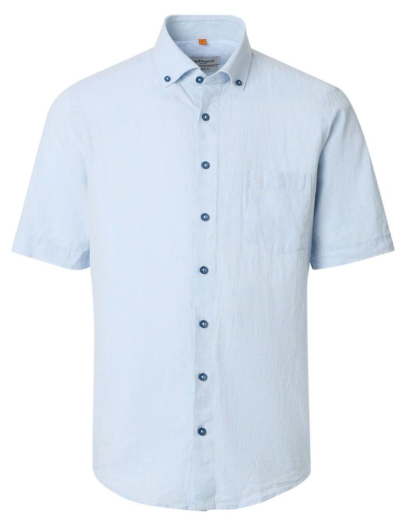 Redmond - Casual Fit - Herren Freizeithemd Kurzarm (261140999), Größe:S, Farbe:Blau(100)