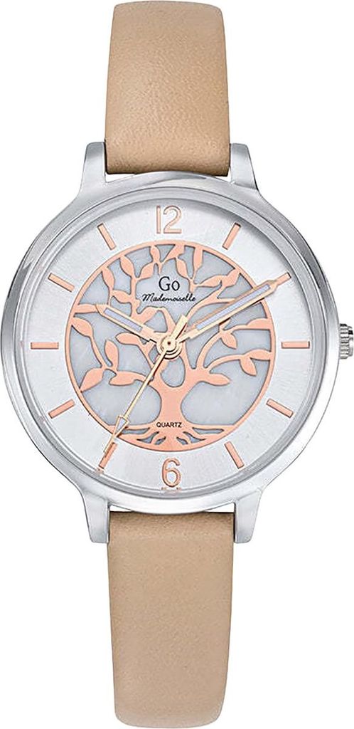 Girl Only Damen Quarz Uhr Braun Lederarmband Mademoiselle Lebensbaum Motiv UGO699522