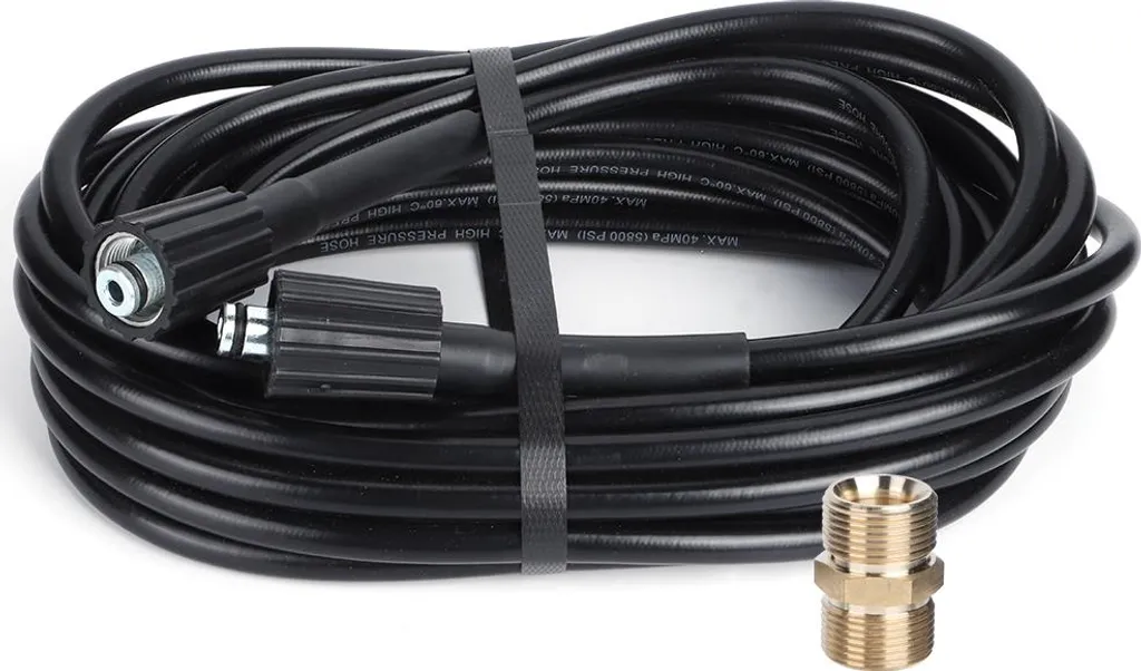 Tuyau de Rallonge 10m Filetage M22 avec Adaptateur pour Nettoyeur Haute Pression