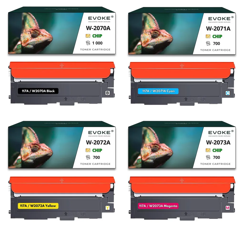 Colori Vivi con il Set 4 Toner HP 117A Compatibili - Per HP 178nw 179fwg
