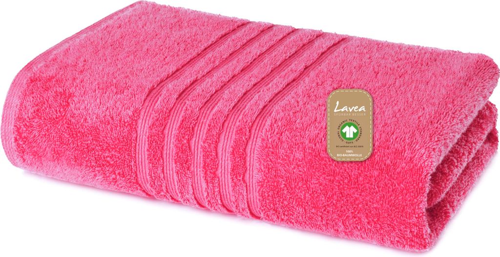 Lavea Saunatuch XXL 80x220 cm, Saunahandtuch Damen und Herren, Bali, extra großes Badetuch, Handtuch Sauna Baden Duschen, 100% GOTS Baumwolle, P...