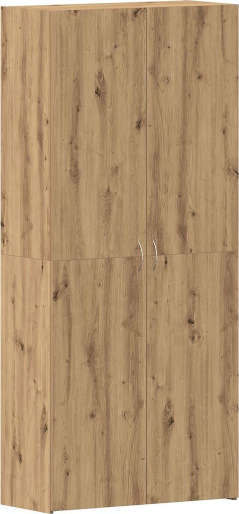 Möbel Schuhschrank Artisan Eiche 80x35,5x180 cm Holzwerkstoff - Schuhregale 3333844