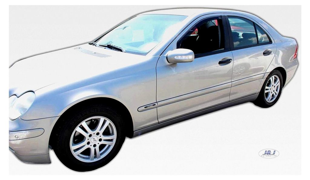 Windabweiser für C-Klasse W203 / S203 Limousine/Kombi 2000-2007, Heko, getönt, 2-teilig, vorne, aerodynamisch