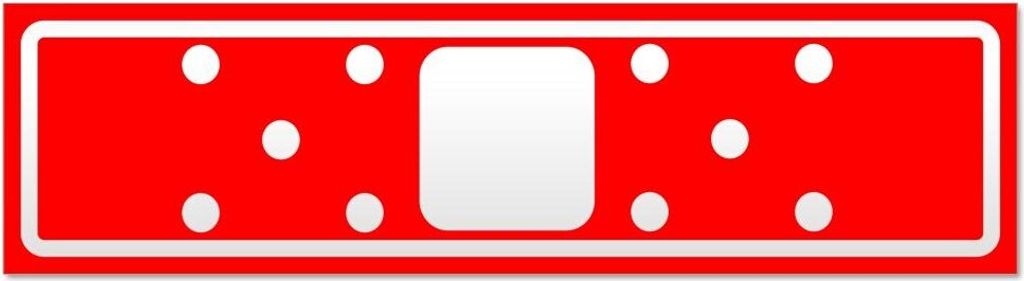 Kiwistar Pflaster invertiert Magnetschild Schild magnetisch - 30cm Rot - Magnetfolie für Auto PKW Kfz