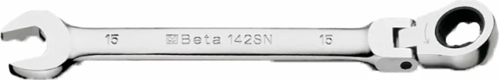 Clé à cliquet Beta 142SN articulée avec profil OGV pour écrous difficiles