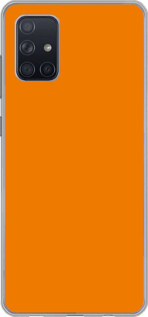 MuchoWow Handyhülle Schutzhülle Hülle für Telefoonhoesje Samsung Galaxy A51 5G Orange - Jahreszeiten - Herbst - Farbe Silikon Softcase Handy ...