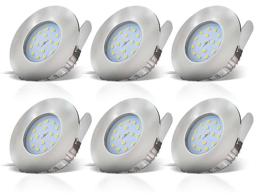 B.K.Licht - Zestaw 6 sztuk wpuszczanych lamp LED do Zdjęcie produktu 