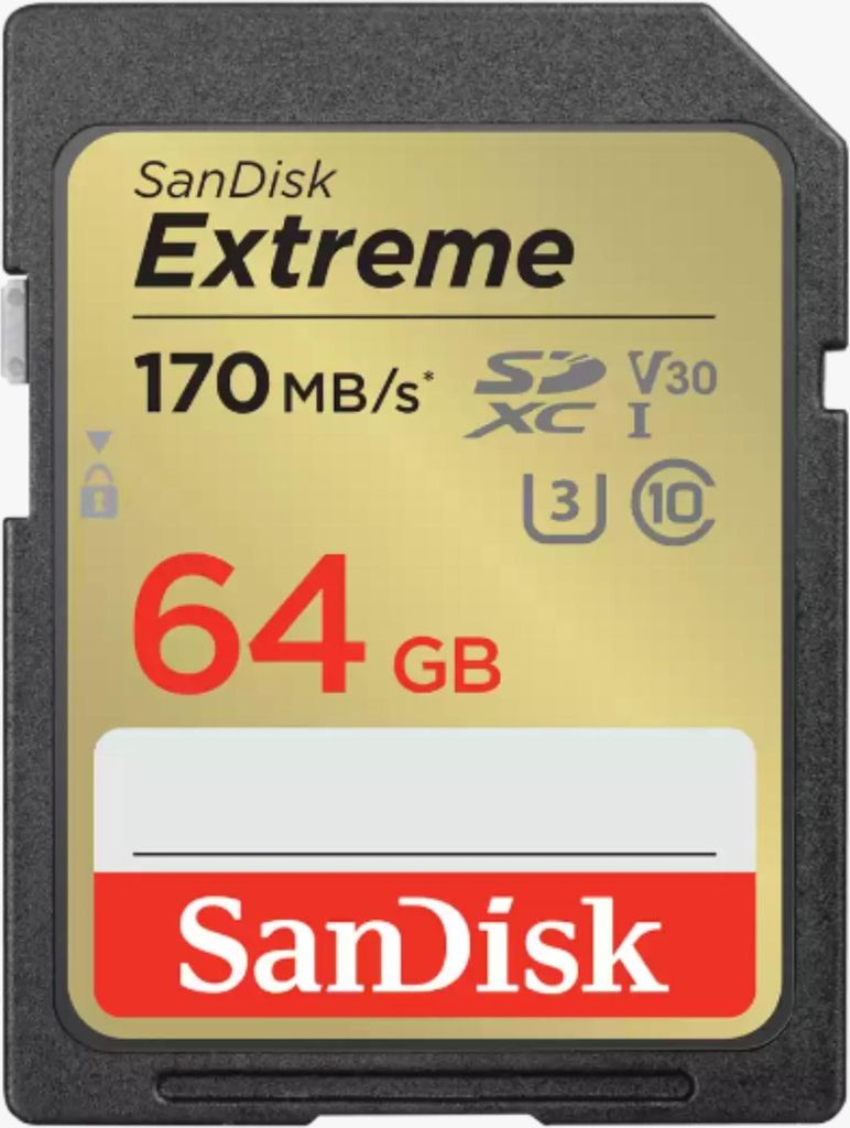SanDisk Extreme SDXC 64GB UHS-I C10 U3 V30