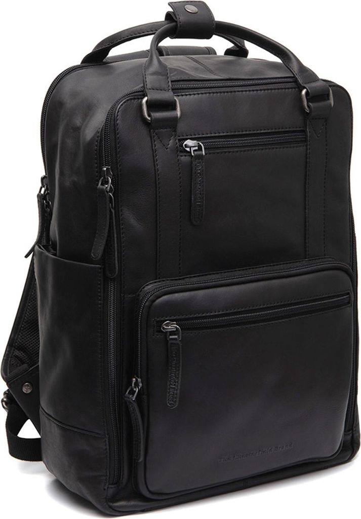 The Chesterfield Brand Freizeitrucksack Rucksack mit Laptopfach Calden Backpack Black schwarz