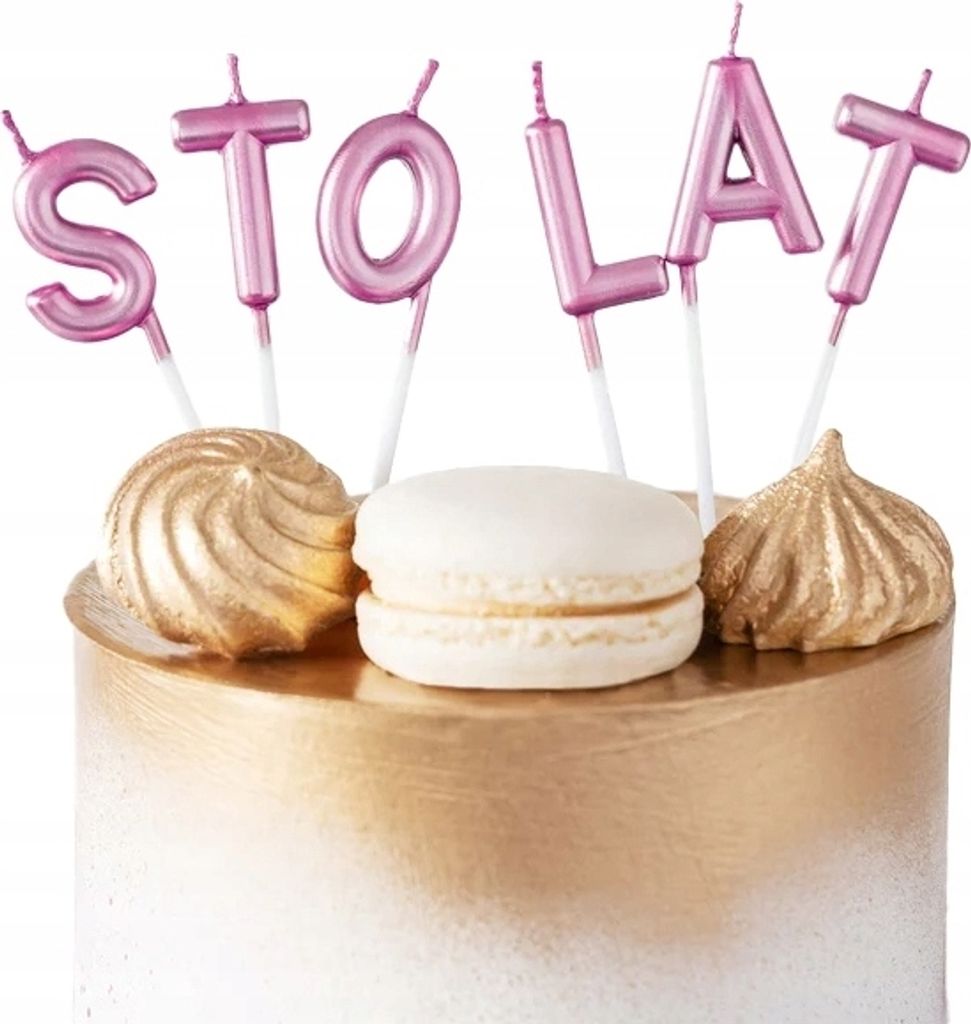 Geburtstag Kerze Hundert Jahre Buchstaben Rosa Geburtstagsparty