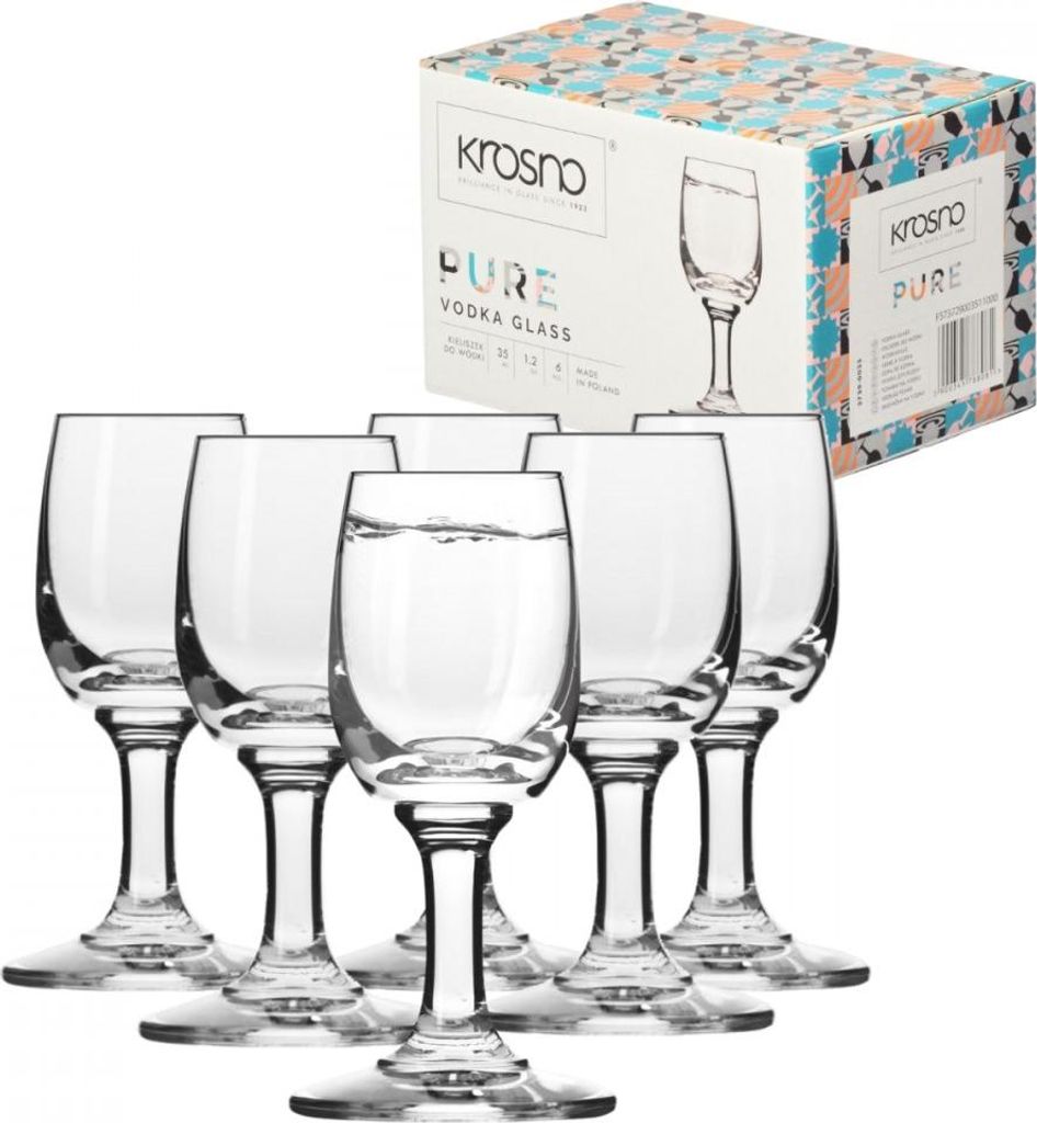 KROSNO Pure Poháre na Vodku, Sada 6, 35 ml Obrázok produktu 
