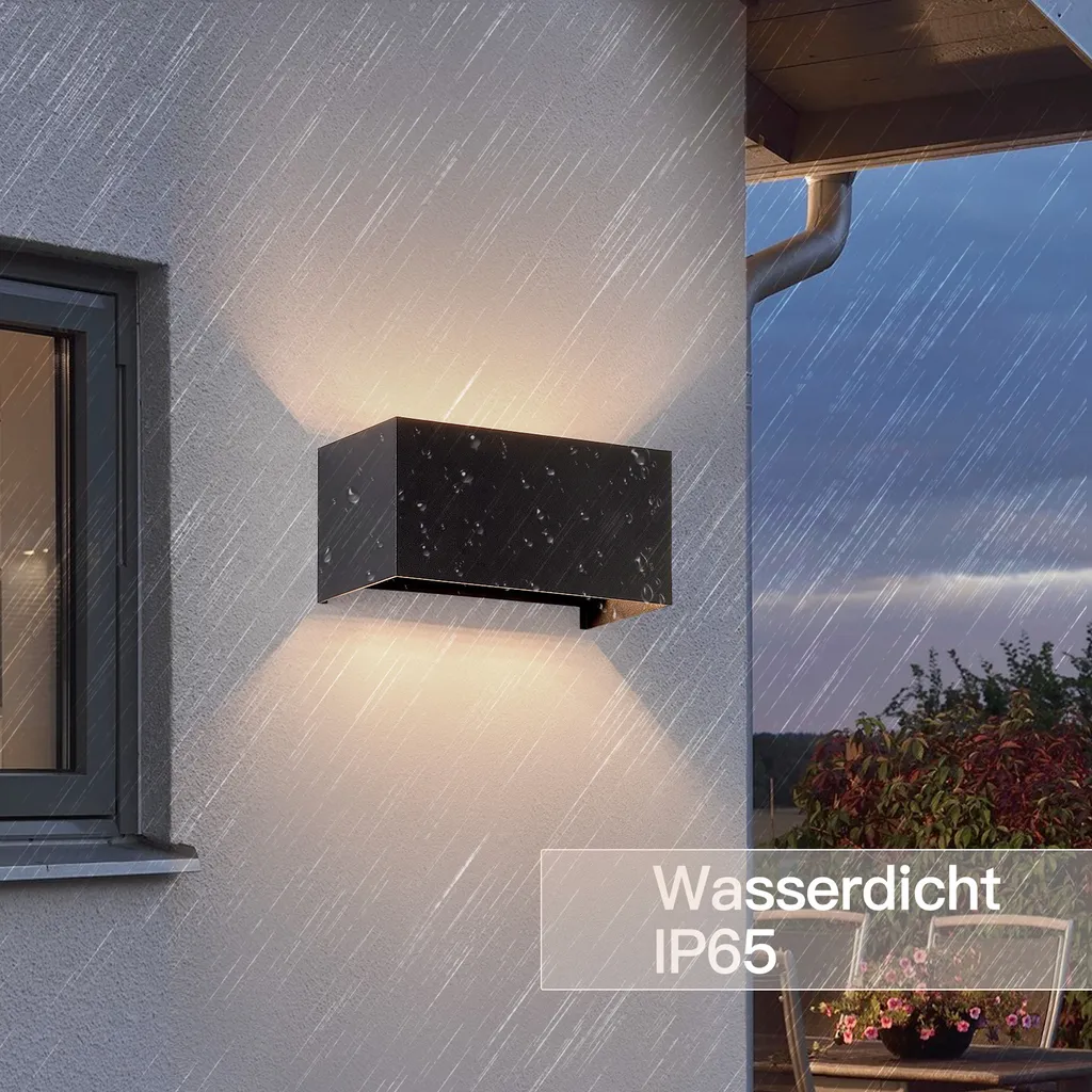 Éclairage Mural Jardin et Terrasse LED IP65 Applique Noire Design G9 - 6