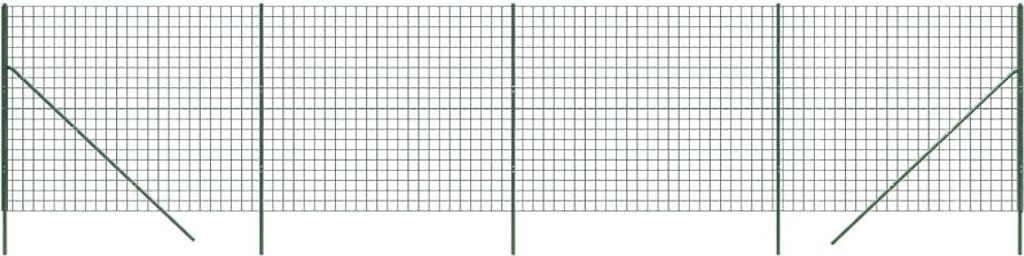 vidaXL Recinzione a maglie di catena verde 1,8x10 m Acciaio Immagine del prodotto 