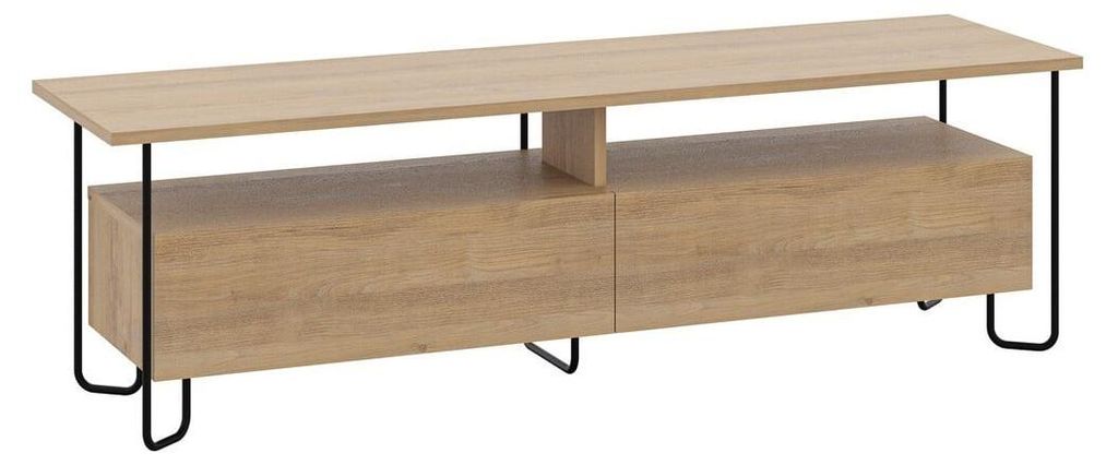 CALICOSY - Meuble TV 2 portes avec pieds en métal L150 cm - Image du produit 