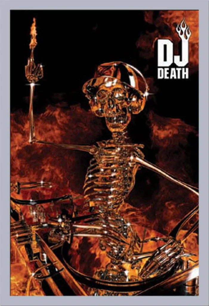 Virtual - Poster - DJ Death, The Mix + cornice rimovibile, Shinsuke® Maxi MDF argento, disco acrilico