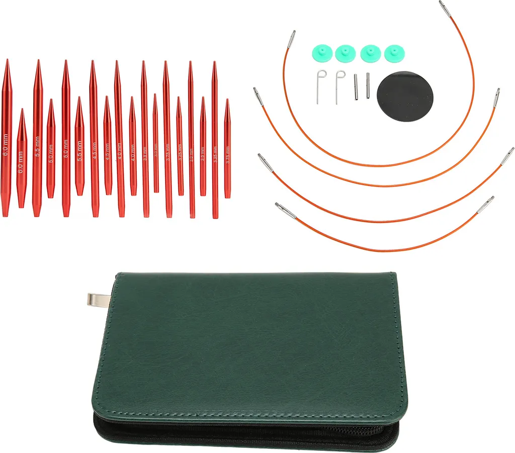 Aiguilles interchangeables en aluminium avec câbles pour tricot DIY