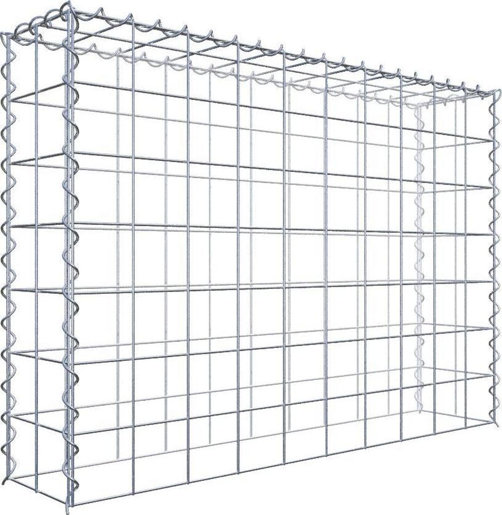 Anbaugabione Typ 3 100 cm x 70 cm x 20 cm (L x H x T), Maschenweite 10 cm x 10 cm, Spirale