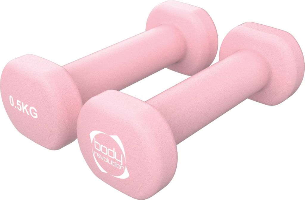2 Neopren-Hanteln 0,5 kg – Sechskant, Rutschfest, Für Zuhause