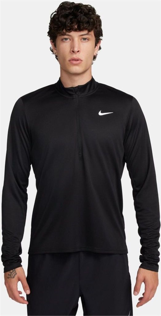 Nike NK PACER Dri-Fit 1/2-Zip Herren Langarm- Laufoberteil schwarz schwarz XL