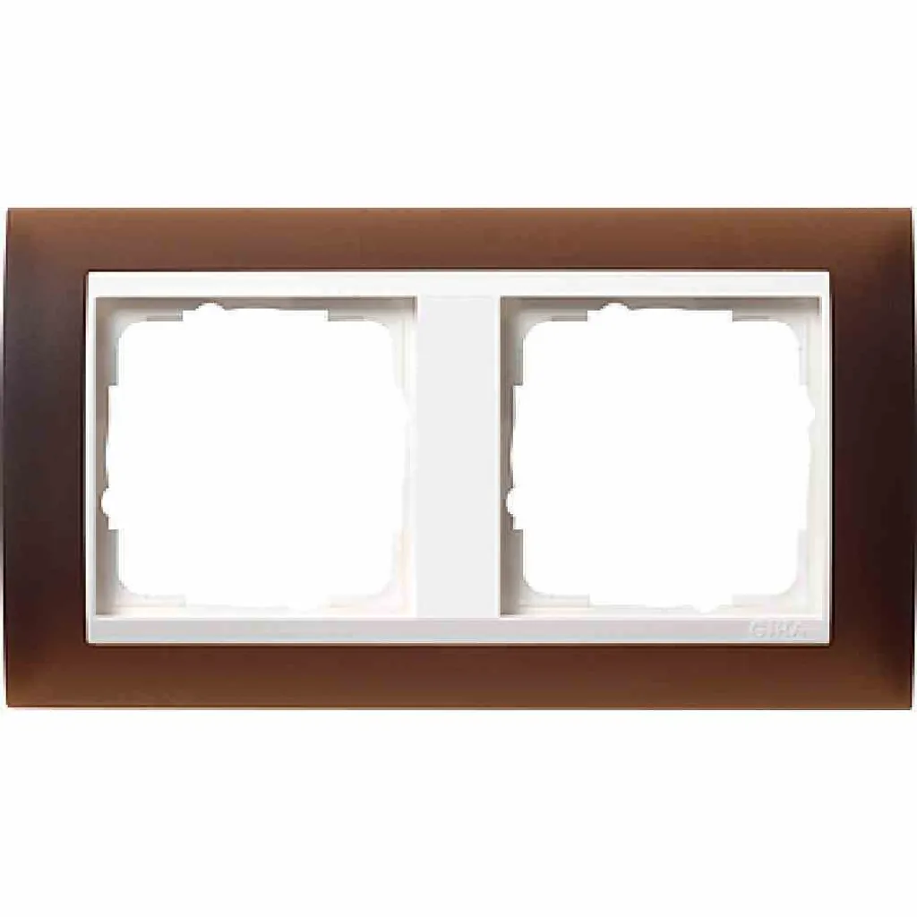 Gira Event 0212331 Cadre de finition 2 postes opaque brun foncé rws