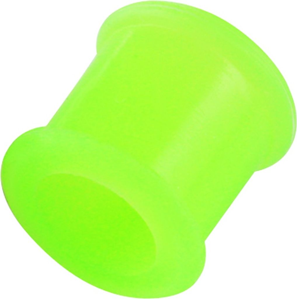 Silikon Flesh Tunnel Extra Soft Weich Ohr Piercing Ohrstecker Double Flared neongrün 5 mm
