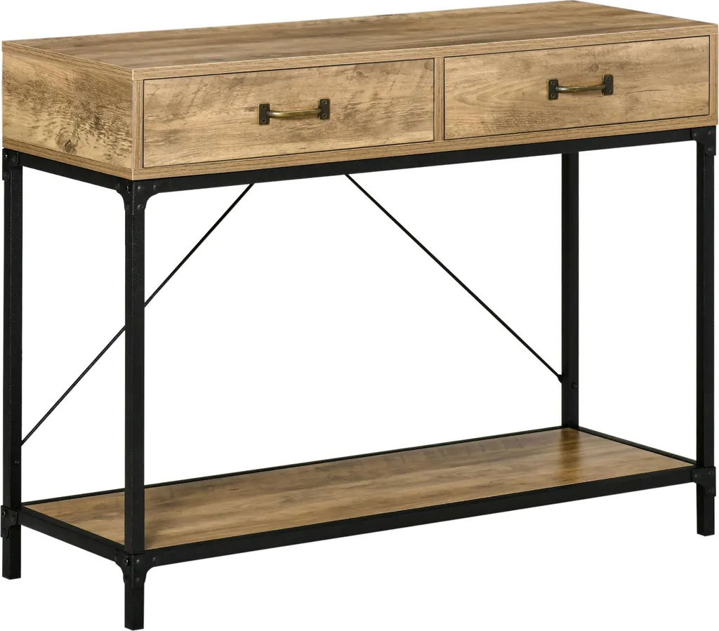 Table Console de Couloir Étroite 100cm Idéale Rangement Petit Espace